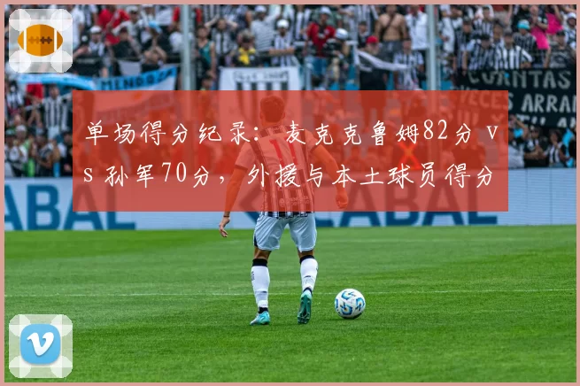 单场得分纪录:麦克克鲁姆82分 vs 孙军70分,外援与本土球员得分巅峰